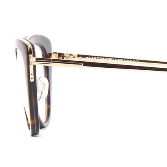 Tom Ford Blue Control Eyeglasses - TF5580B 052 Dark Havana/Gold 53mm - Picture 4 of 4
